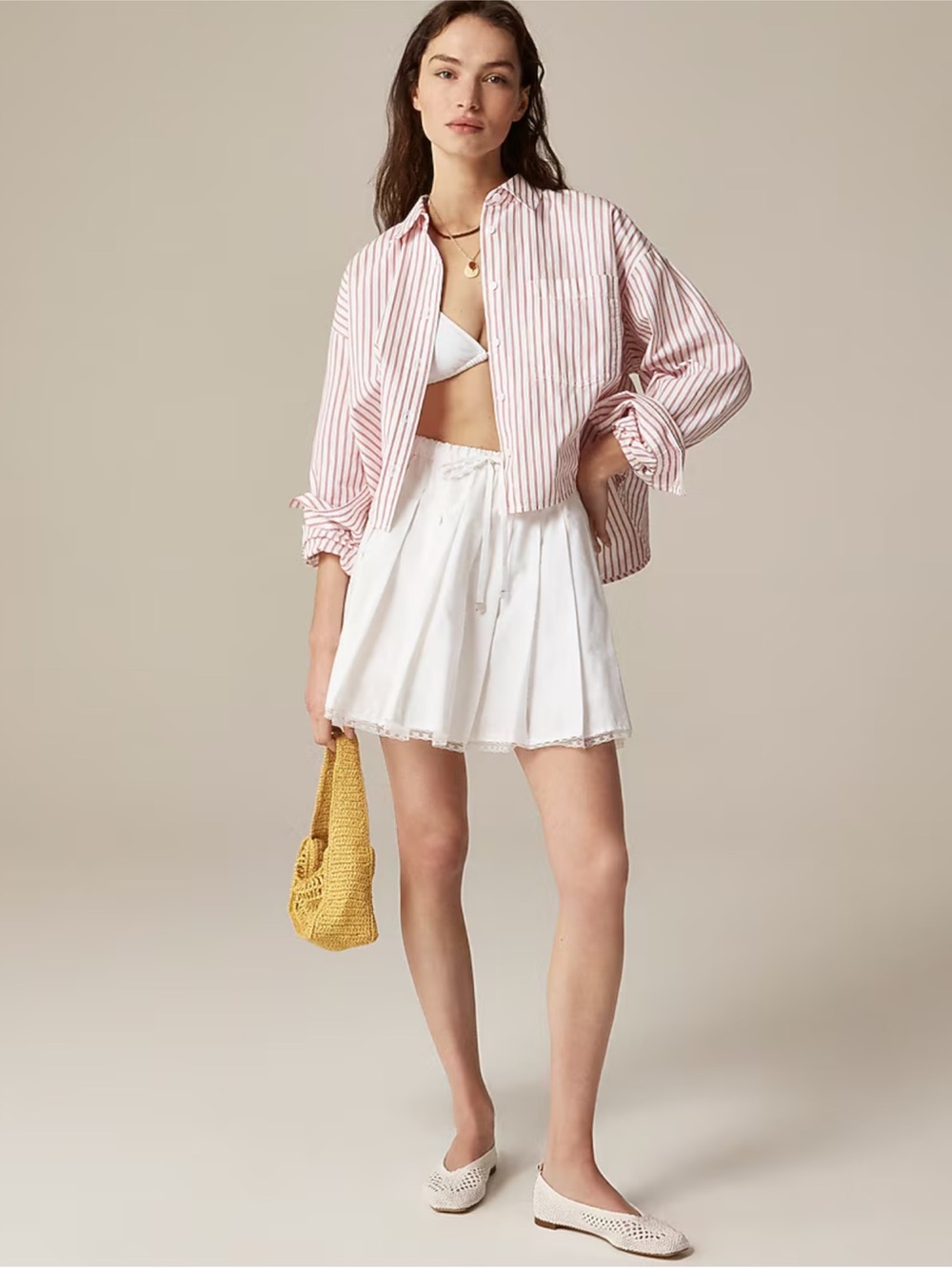 🆕{J. Crew} Étienne Stripe Cropped Button-up Shirt